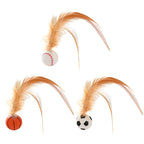 Katzenspielzeug mit Federn und Sprungball – ohne Batterien – Bild 7