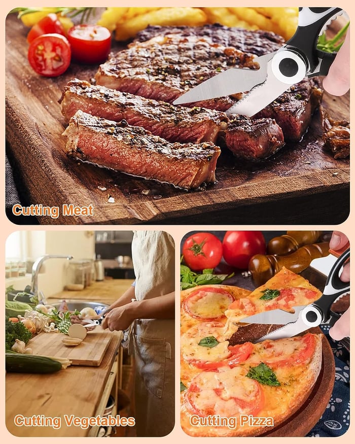 Küchenschere aus Edelstahl – zerlegbar, mit Nussknacker und Flaschenöffner – Bild 5
