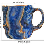 Doppelwandige Kaffeetasse in Mineraloptik – handgefertigt, mikrowellengeeignet – Bild 8