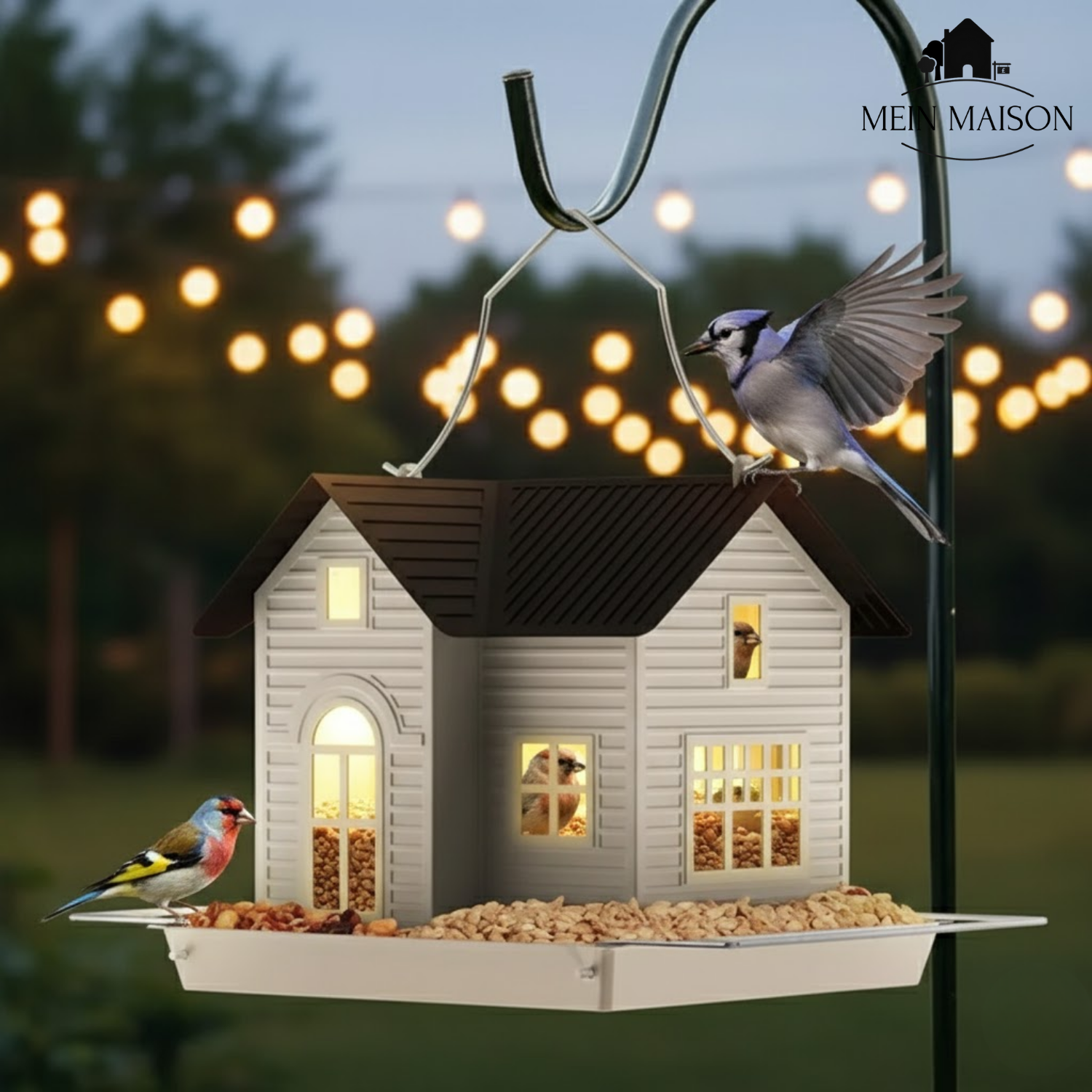 Vogelfutterhaus mit Beleuchtung – zum Aufhängen – Bild 4