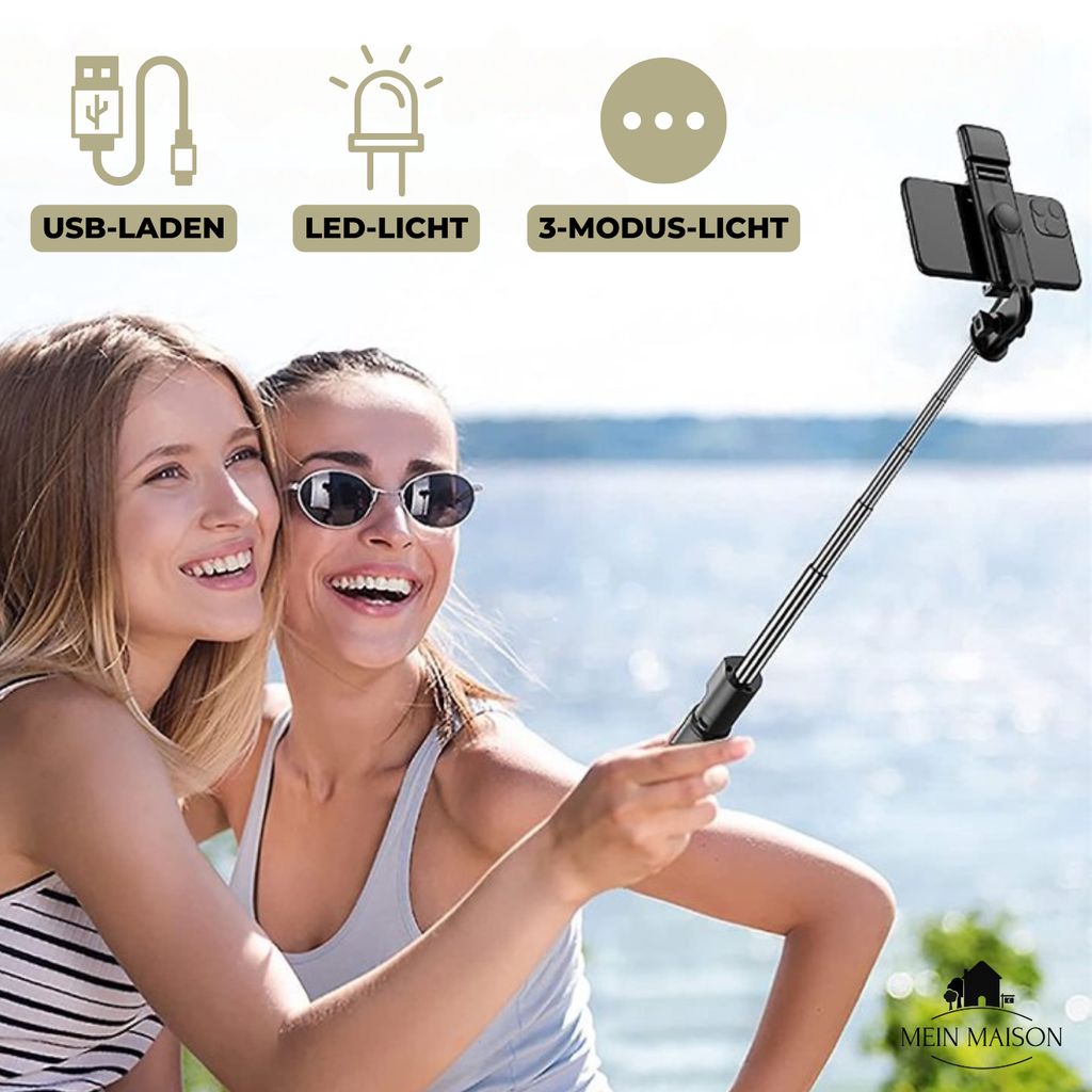 Selfie-Stick mit Stativ und Fernauslöser – zusammenklappbar – Bild 8