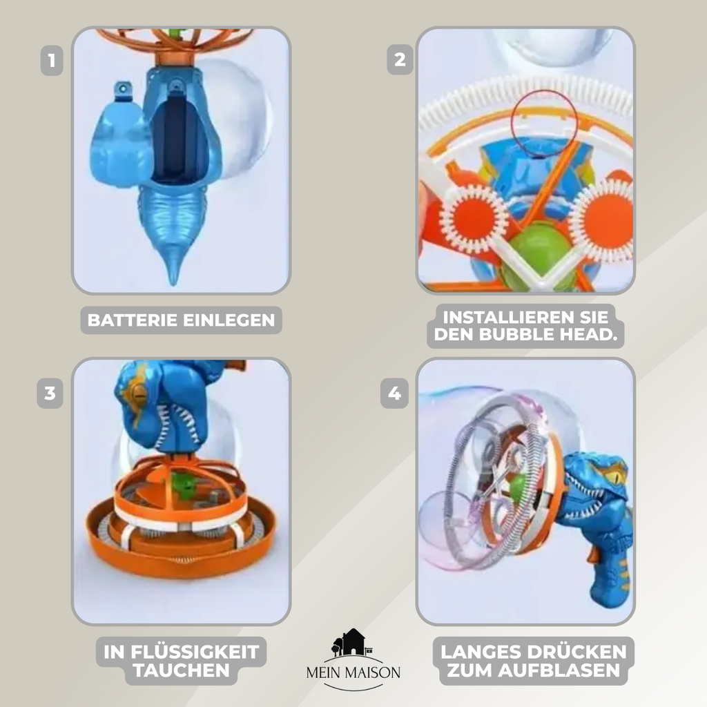 Seifenblasenmaschine als Dinosaurier – für draußen – Bild 2