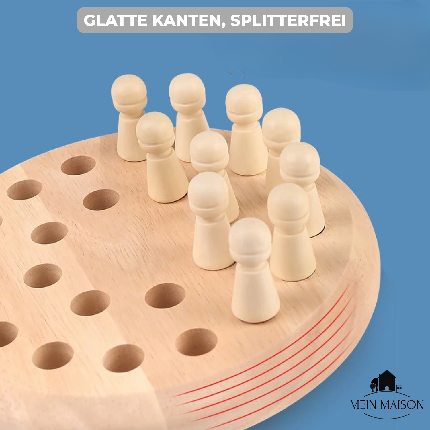 Sortierspiel aus Holz – Formen und Farben, ab drei Jahren – Bild 1
