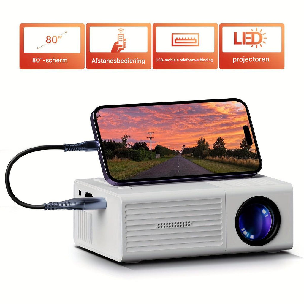 Mini-Beamer mit HDMI und USB – tragbar – Bild 2