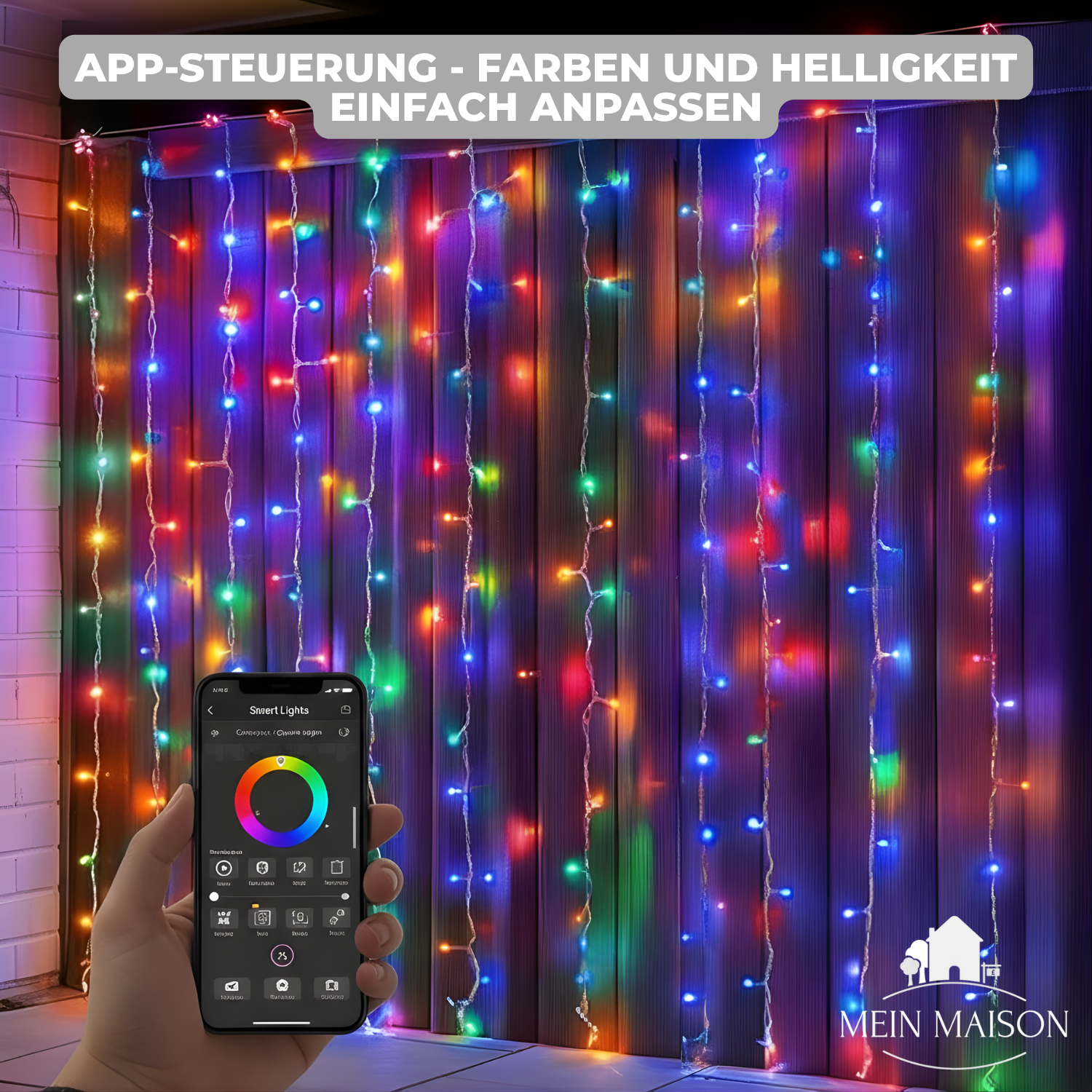LED-Lichtervorhang – für Fenster und Wand – Bild 2