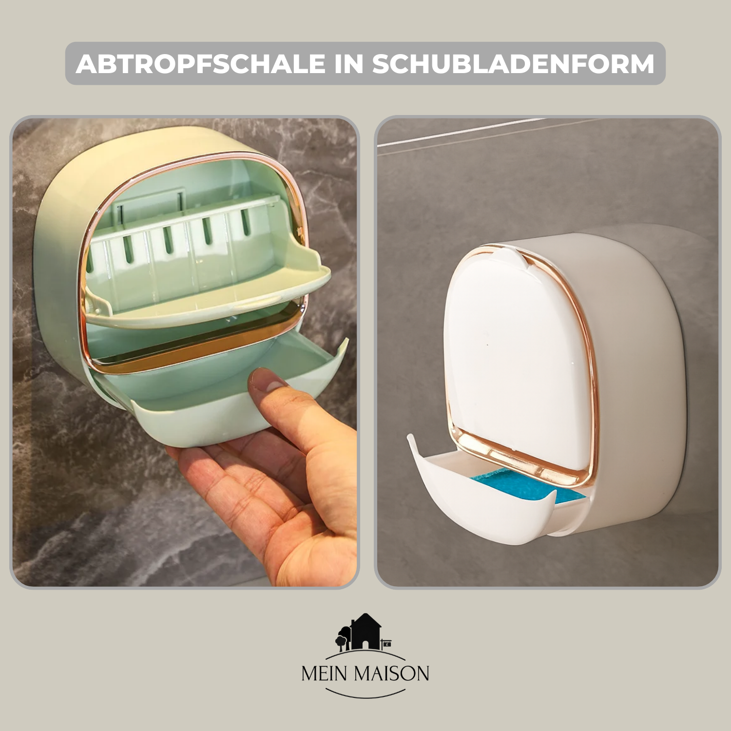 Seifenhalter für die Wand – mit Ablauf, ohne Bohren – Bild 2