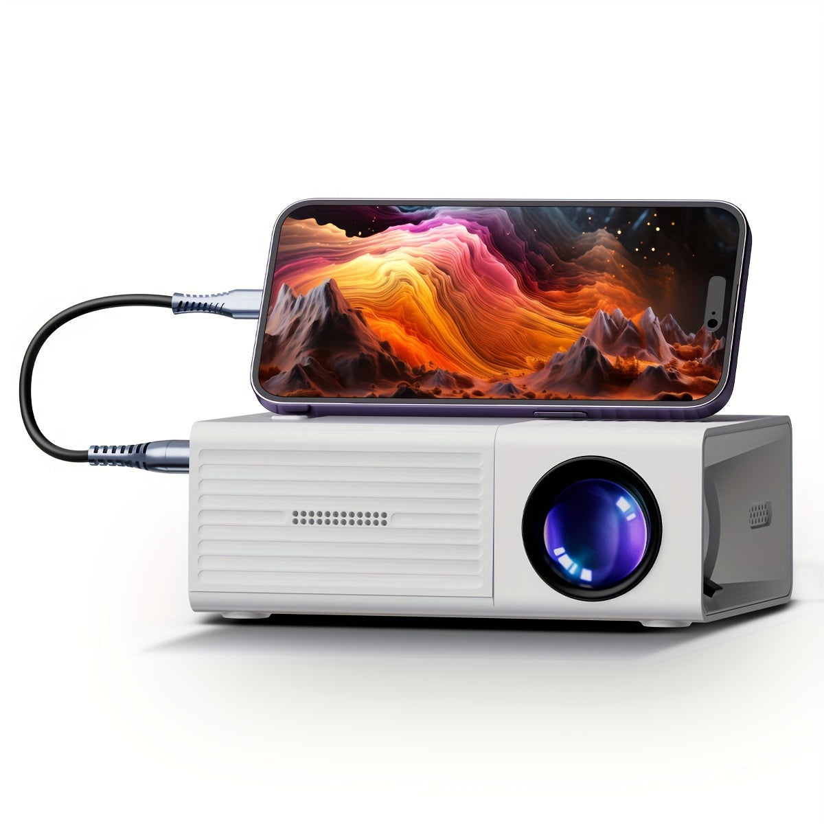 Mini-Beamer mit HDMI und USB – tragbar – Bild 1