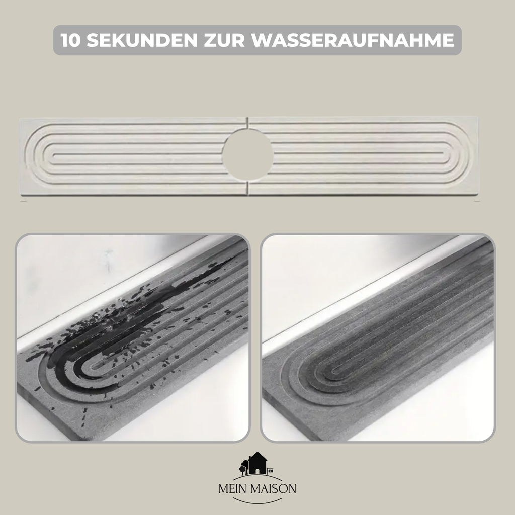 Abtropfmatte aus Kieselgur – saugfähige Spülenunterlage, rutschfest – Bild 5
