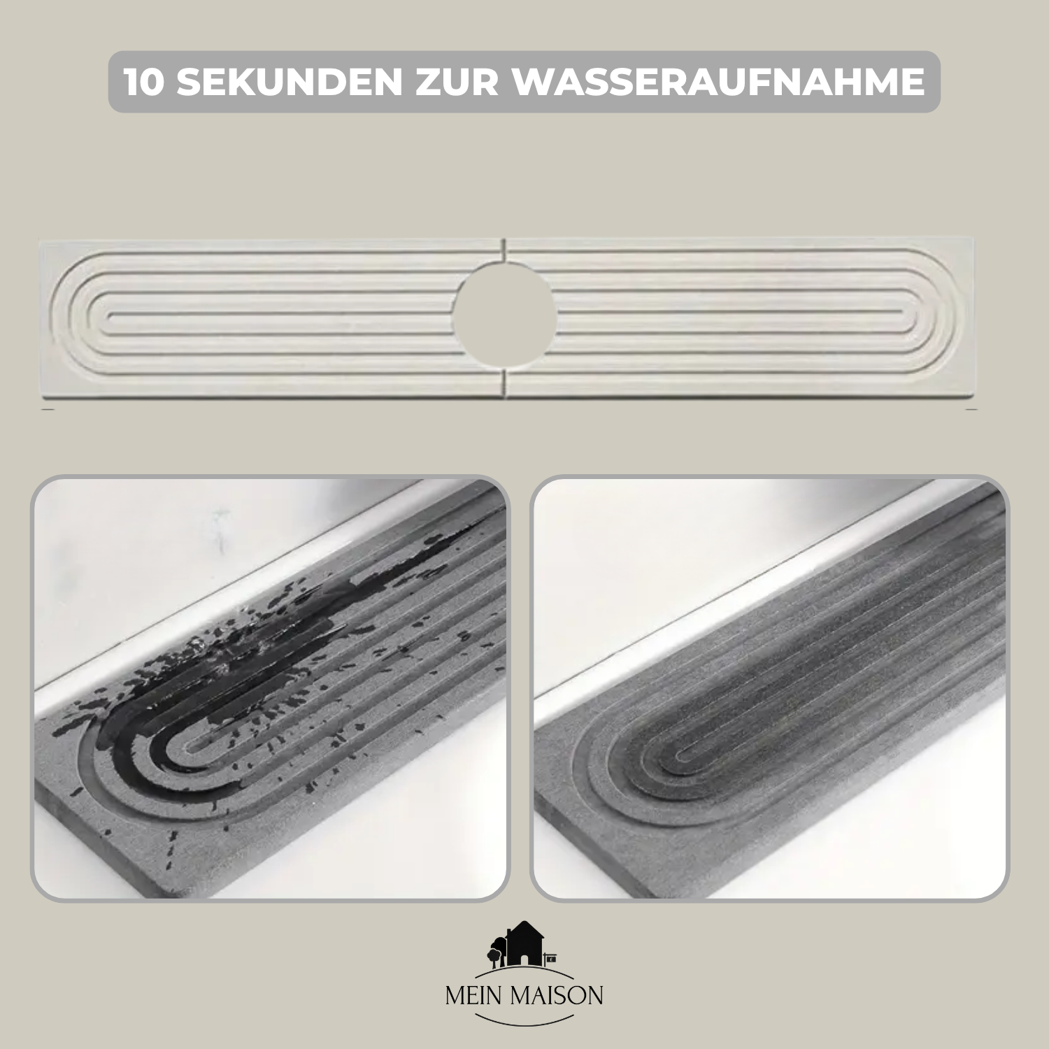 Abtropfmatte aus Kieselgur – saugfähige Spülenunterlage, rutschfest – Bild 5