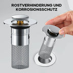Bodenablauf aus Edelstahl – mit Geruchsverschluss und Haarsieb – Bild 12