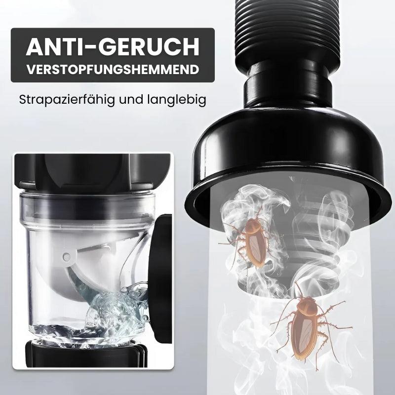 Geruchsstopp für den Waschbeckenablauf – flexibles Anschlussrohr – Bild 3