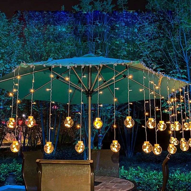 LED-Lichterkette mit Glaskolben – wetterfest – Bild 1