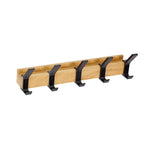 Wandgarderobe mit klappbaren Doppelhaken – Holz und Aluminium – Bild 4