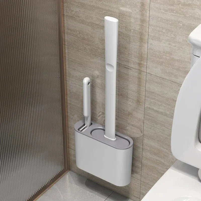 WC-Bürste aus Silikon mit Wandhalterung – tropffrei und platzsparend – Bild 1