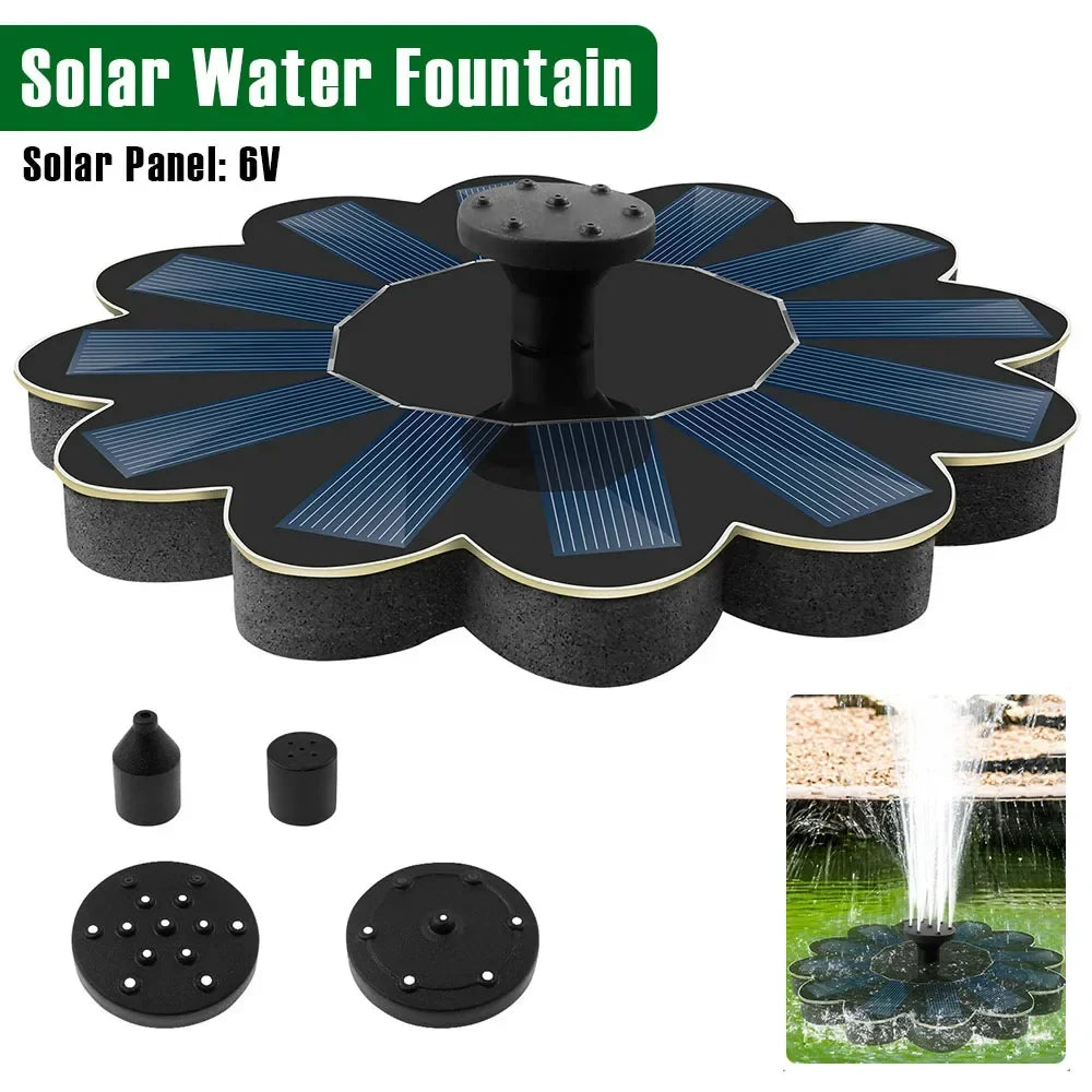 Solar-Springbrunnen mit fünf Aufsätzen – schwimmend – Bild 2