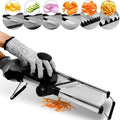 Mandoline mit verstellbarer Schnittstärke – Edelstahlklingen, Julienne-Einsatz – Bild 1