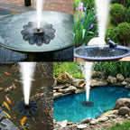 Solar-Springbrunnen mit fünf Aufsätzen – schwimmend – Bild 1