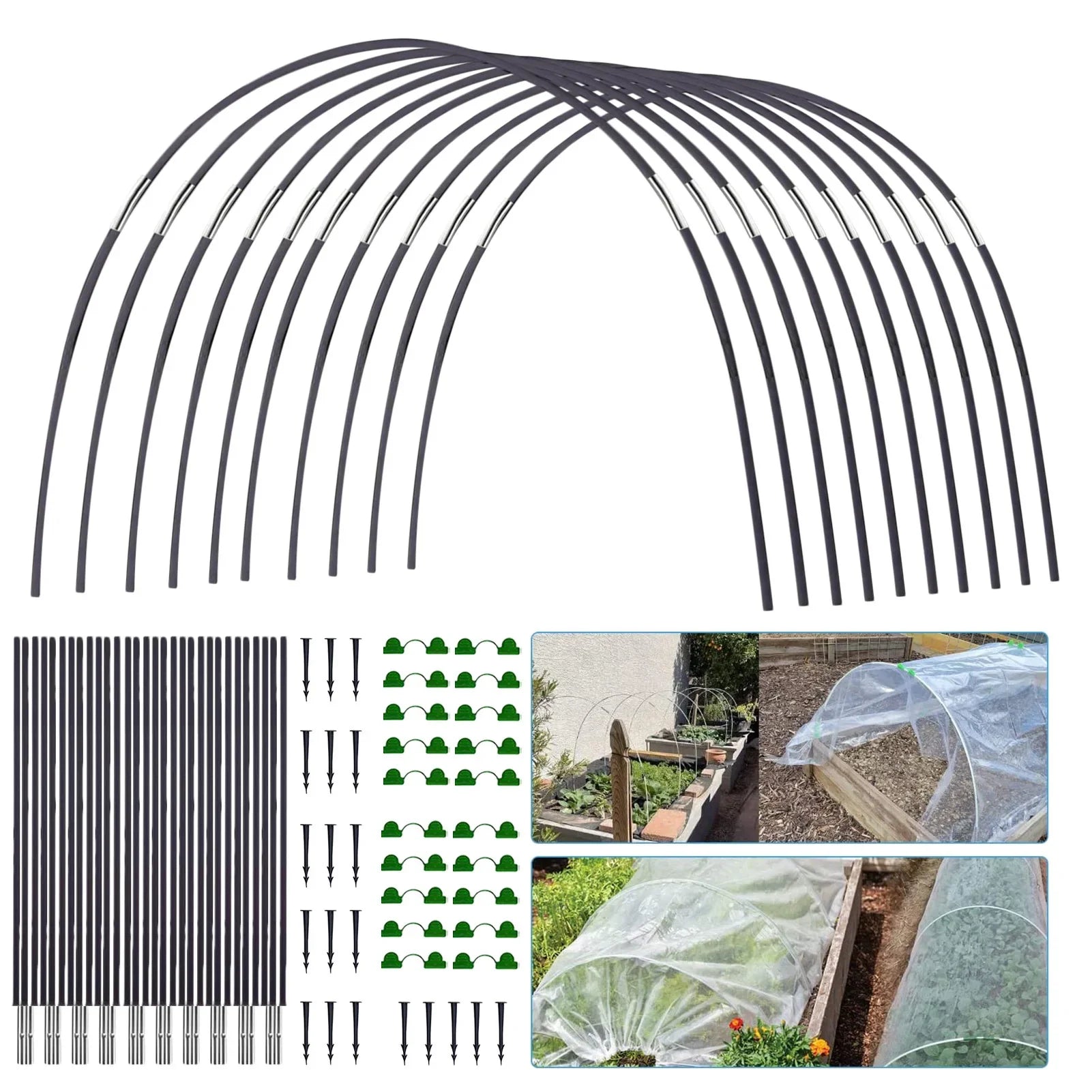 Gartenbügel aus Fiberglas – Set für einen Pflanztunnel – Bild 1