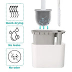 WC-Bürste aus Silikon mit Wandhalterung – tropffrei und platzsparend – Bild 6