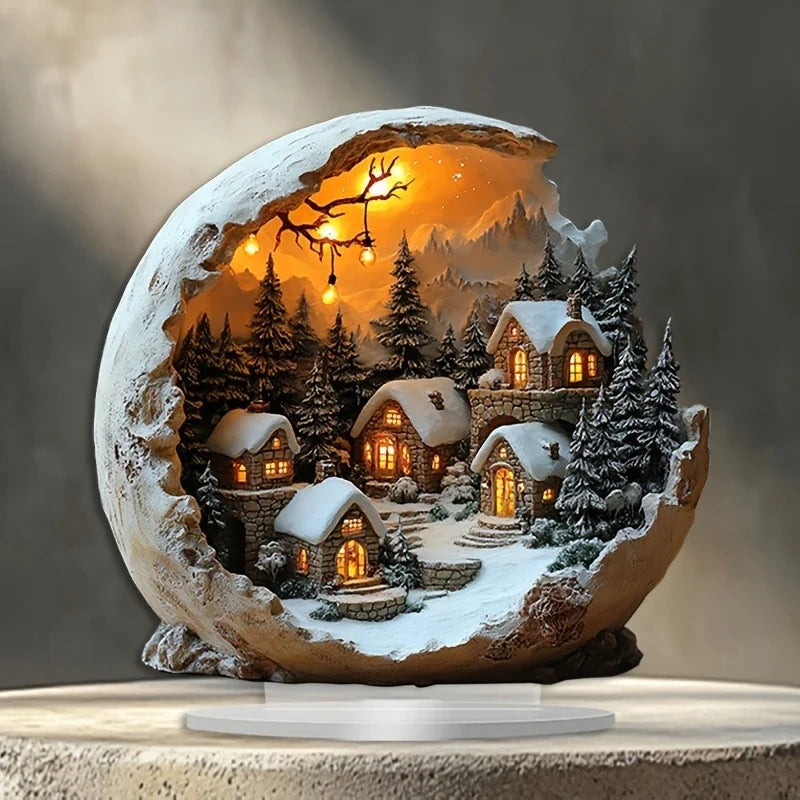 Dekofigur aus Acryl im Boho-Stil – für die Winterzeit – Bild 1