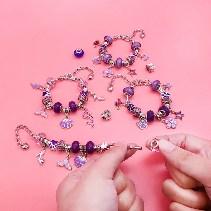 Bastelset für Armbänder – Perlen, Anhänger und Bänder – Bild 6