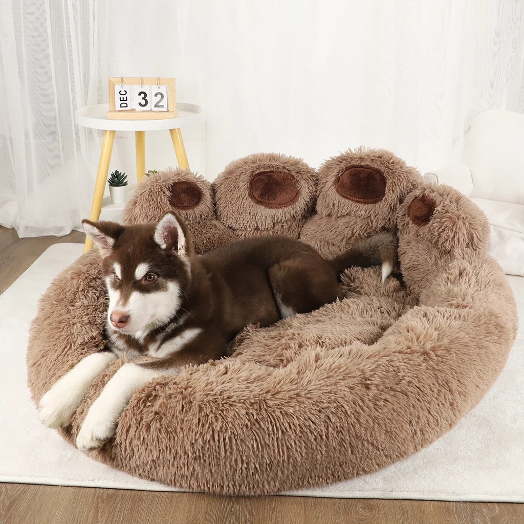 Rundes Kuschelbett für Hund und Katze – hoher Rand, waschbar – Bild 1