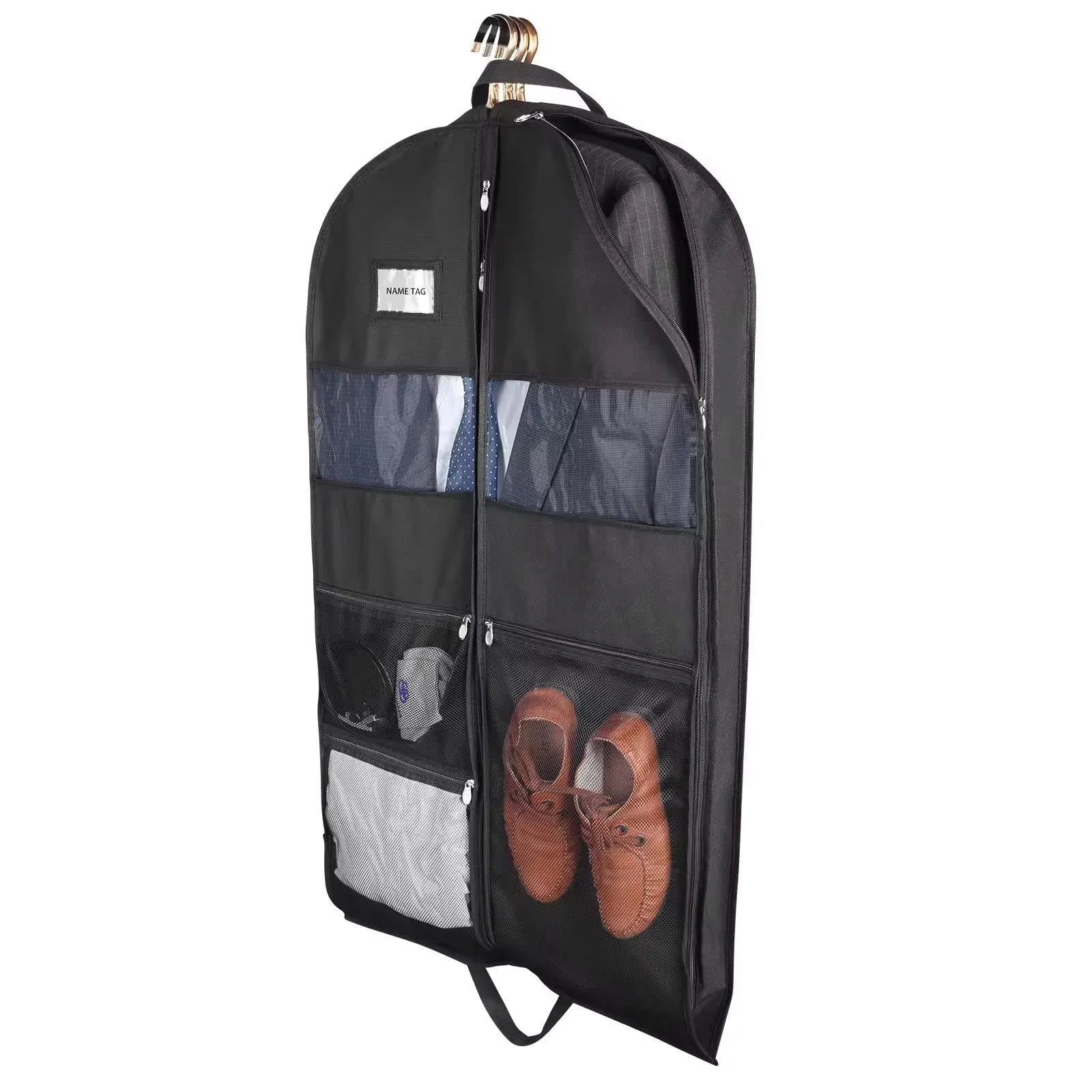 Kleidersack für Reisen – beidseitiger Reißverschluss, mit Taschen – Bild 1