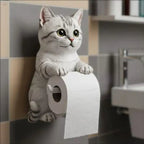 Toilettenpapierhalter als Katzenfigur – freistehend, für drei Rollen – Bild 10
