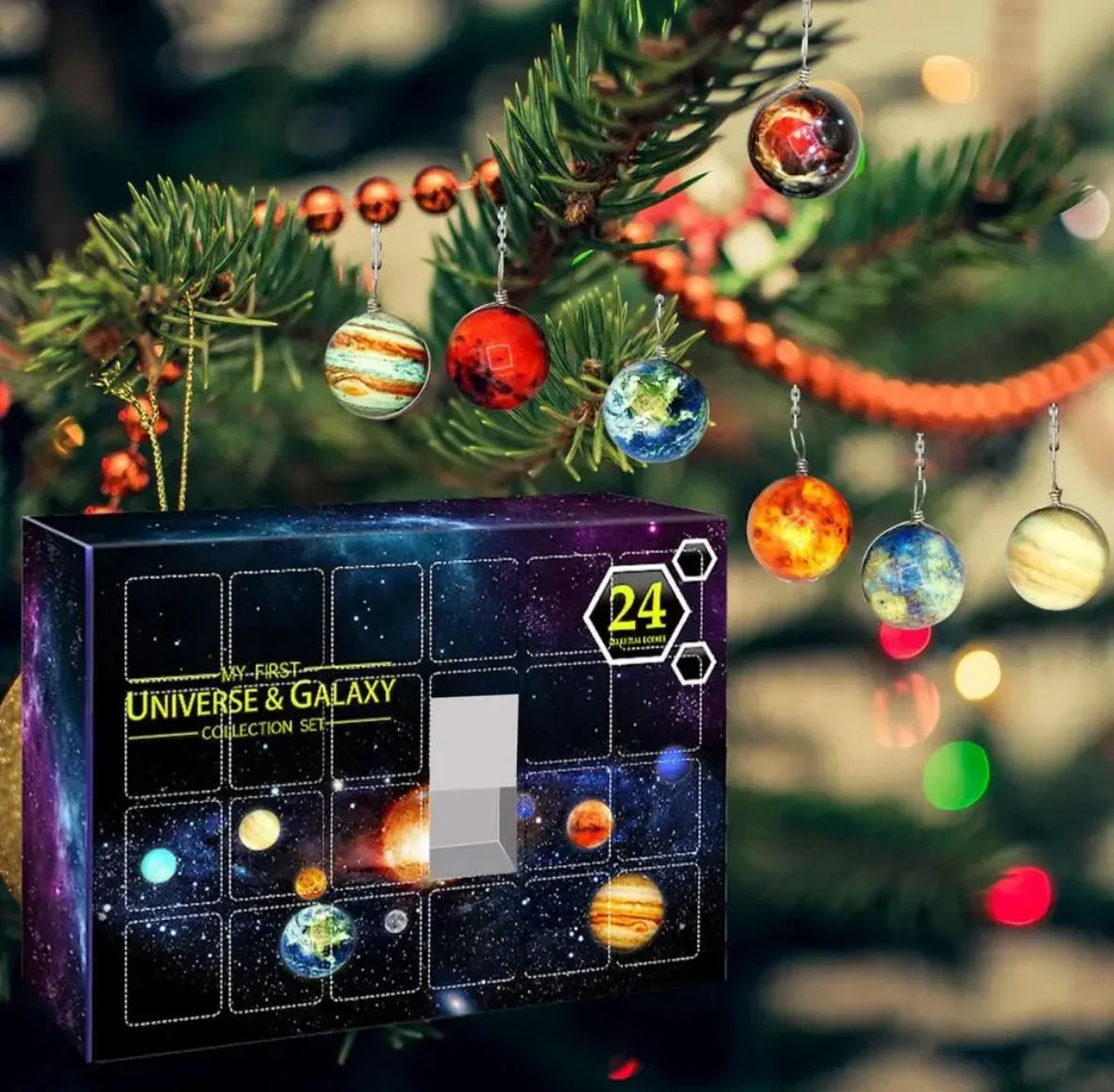 Adventskalender – 24 Weltraum-Anhänger zum Aufhängen – Bild 3