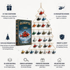 Adventskalender – Acryl-Flugzeuge zum Aufhängen