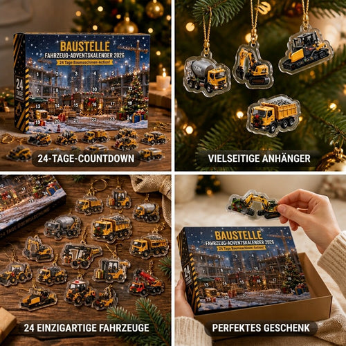 Adventskalender – Baumaschinen, Acryl-Anhänger