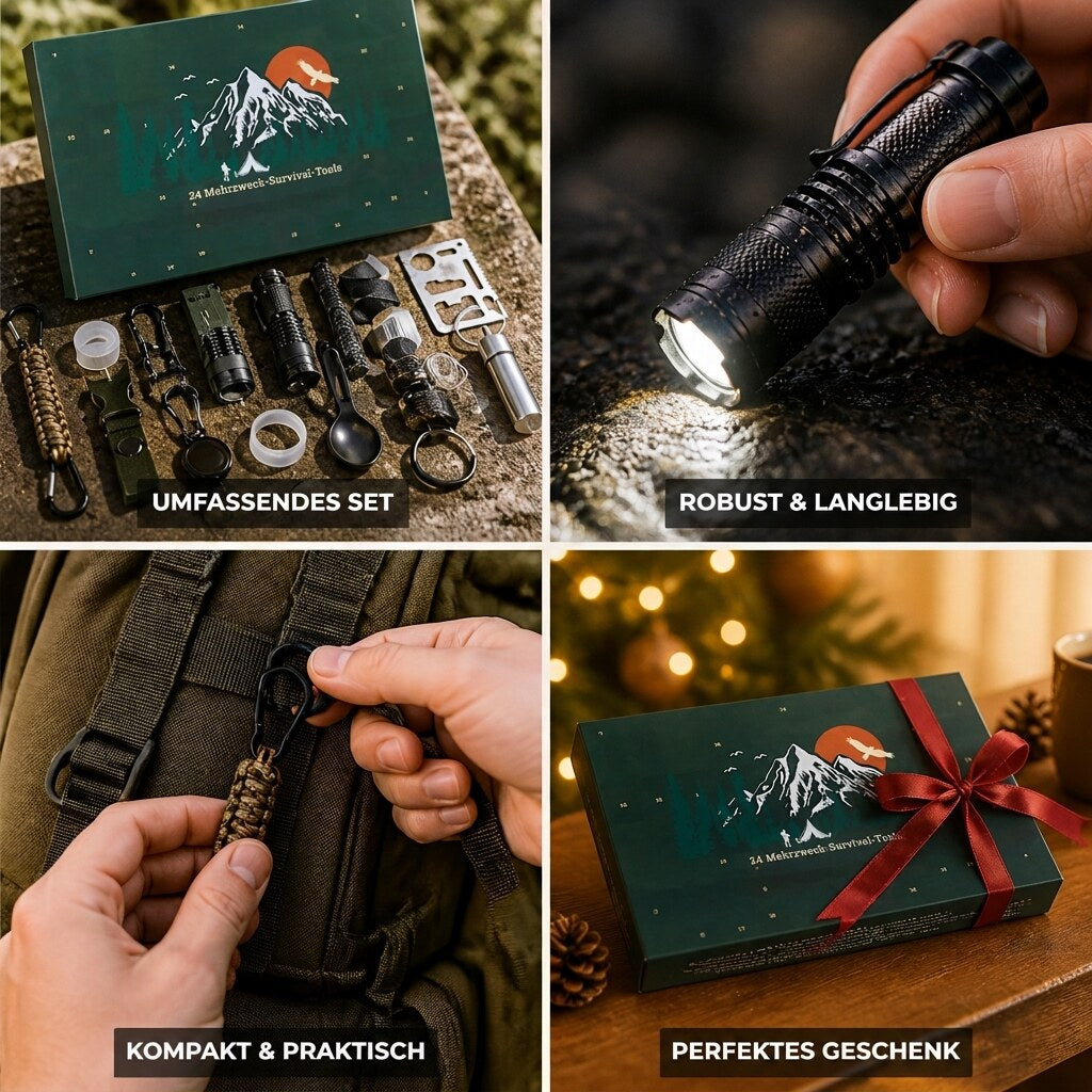 Adventskalender – Outdoor-Werkzeuge, 24 Teile