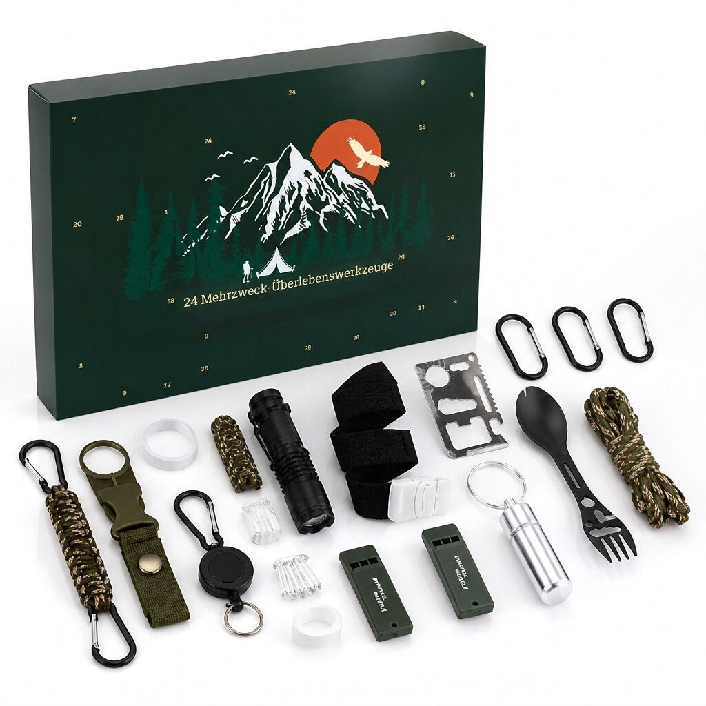 Adventskalender – Outdoor-Werkzeuge, 24 Teile