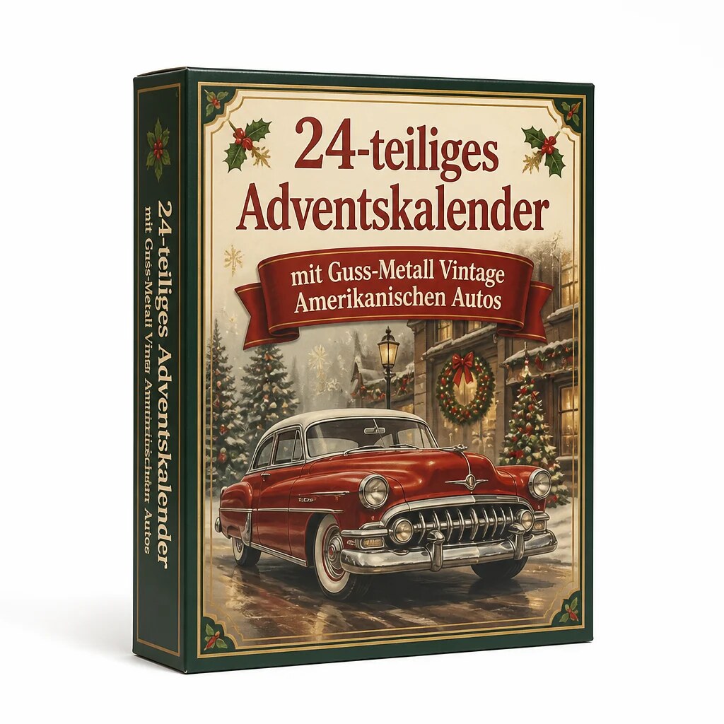 Adventskalender – Vintage Oldtimer aus Guss-Metall