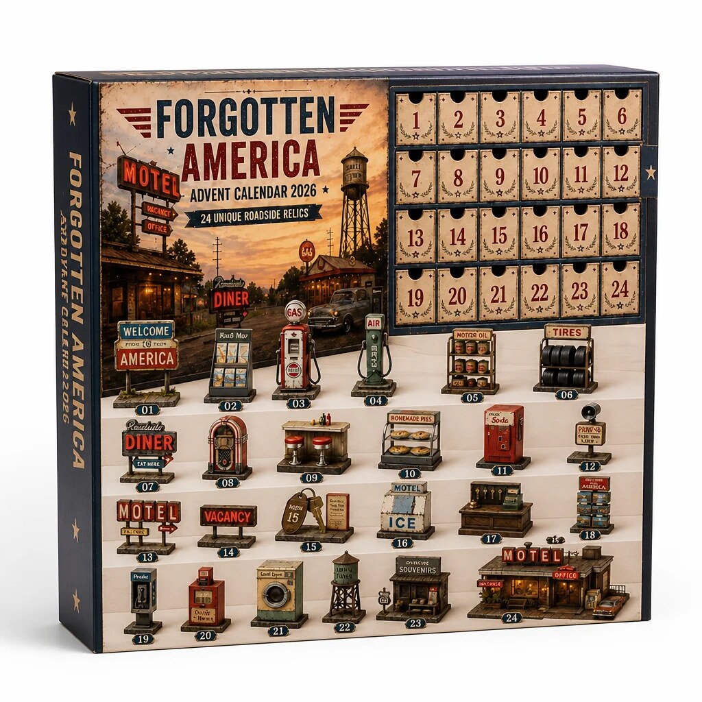 Adventskalender – Vintage Oldtimer aus Guss-Metall