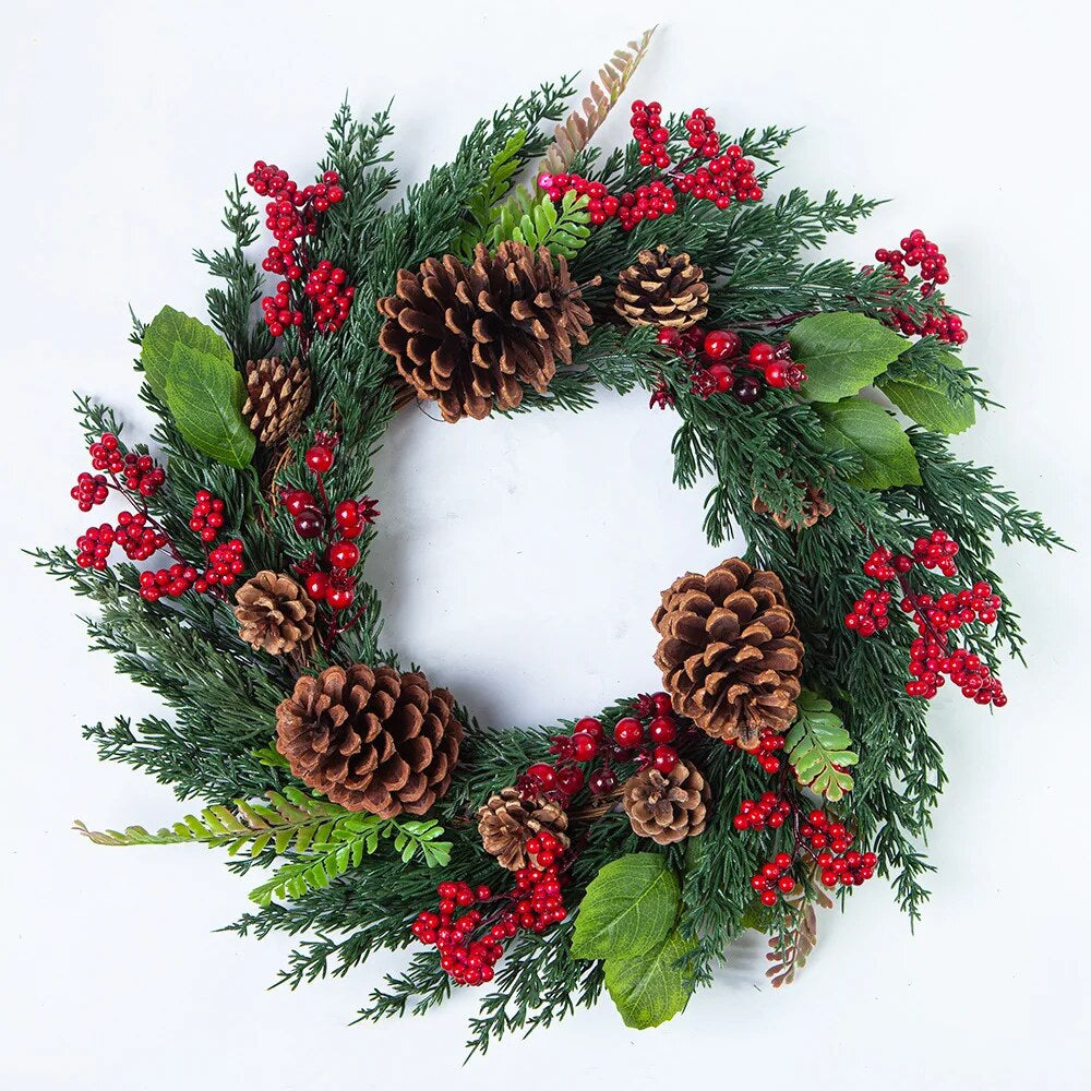 Adventskranz – Rote Beeren mit Zypressengrün