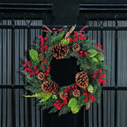Adventskranz – Rote Beeren mit Zypressengrün