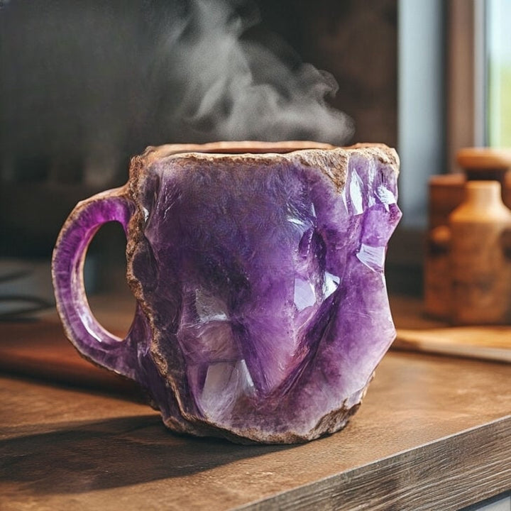 Doppelwandige Kaffeetasse in Mineraloptik – handgefertigt, mikrowellengeeignet – Bild 6