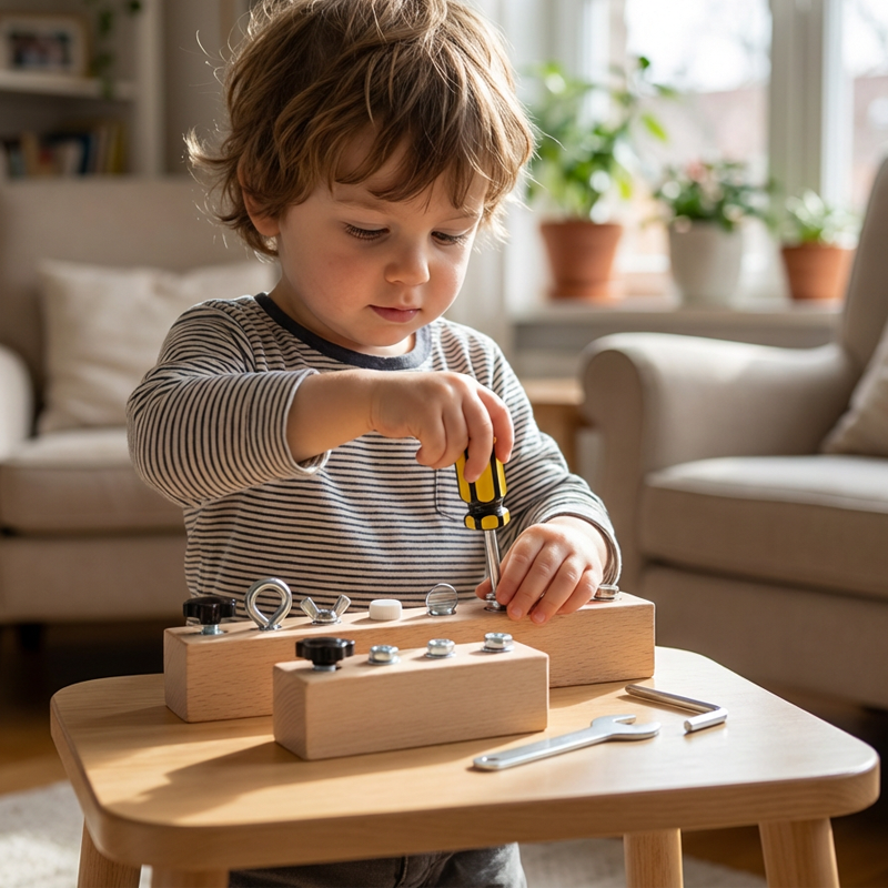 Geschicklichkeitsspiel aus Holz – in zwei Schwierigkeiten – Bild 5
