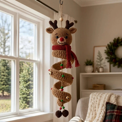 Christbaumkugeln zum Häkeln – Spiralmuster, vier Farben – Bild 2