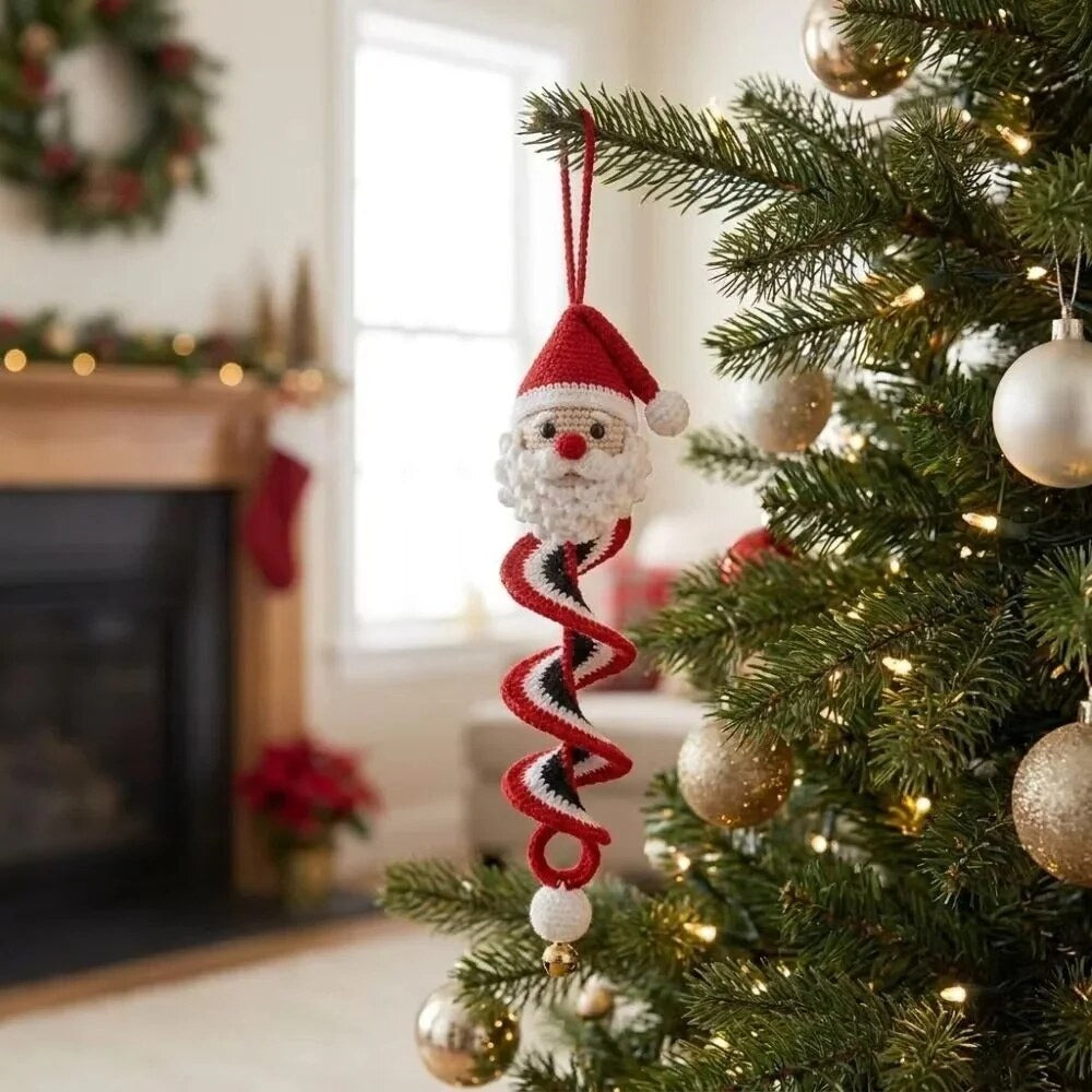 Christbaumkugeln zum Häkeln – Spiralmuster, vier Farben – Bild 4