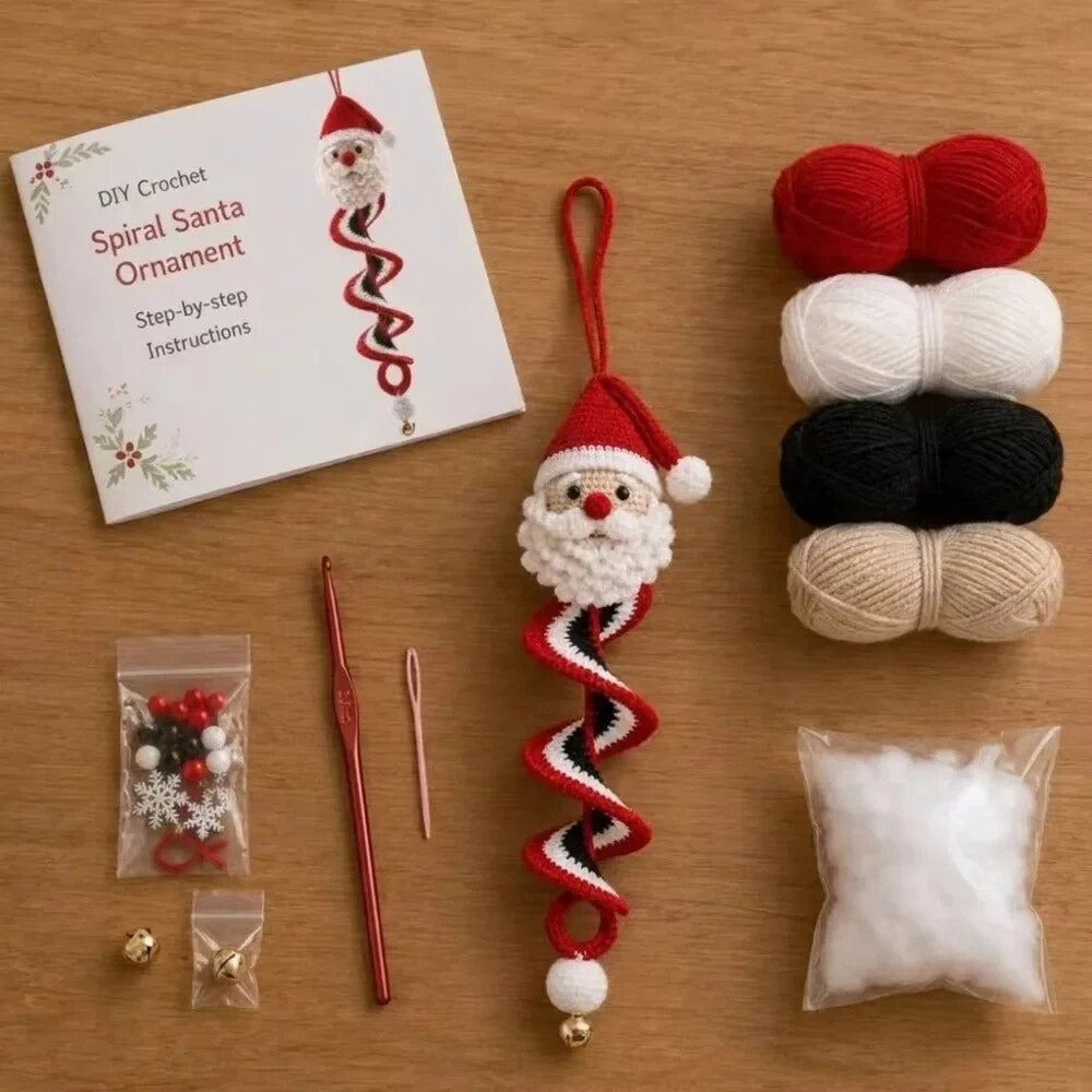 Christbaumkugeln zum Häkeln – Spiralmuster, vier Farben – Bild 8