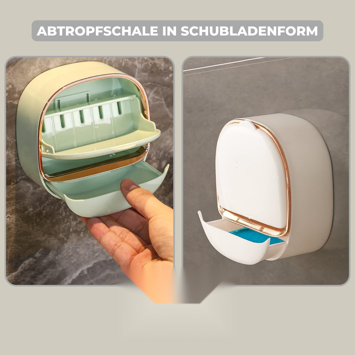 Seifenhalter für die Wand – mit Ablauf, ohne Bohren