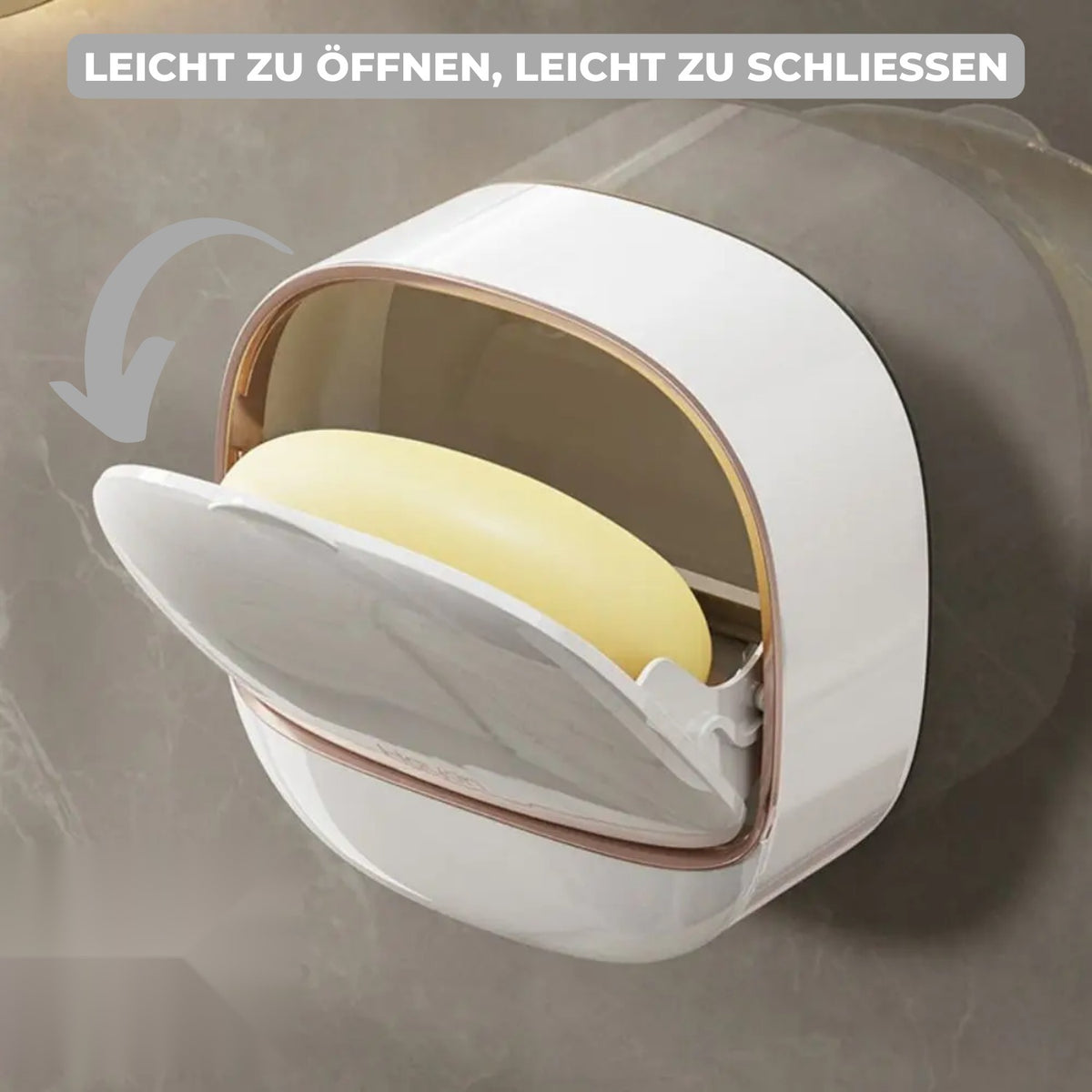 Seifenhalter für die Wand – mit Ablauf, ohne Bohren