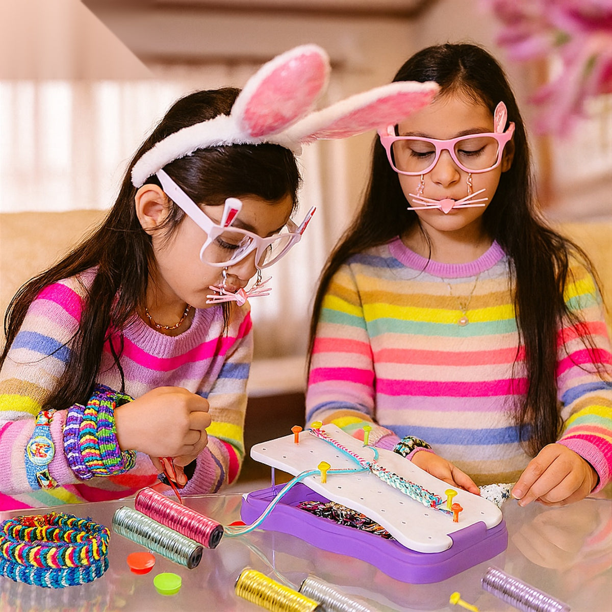 Flechtset für Armbänder – Bastelset für Kinder