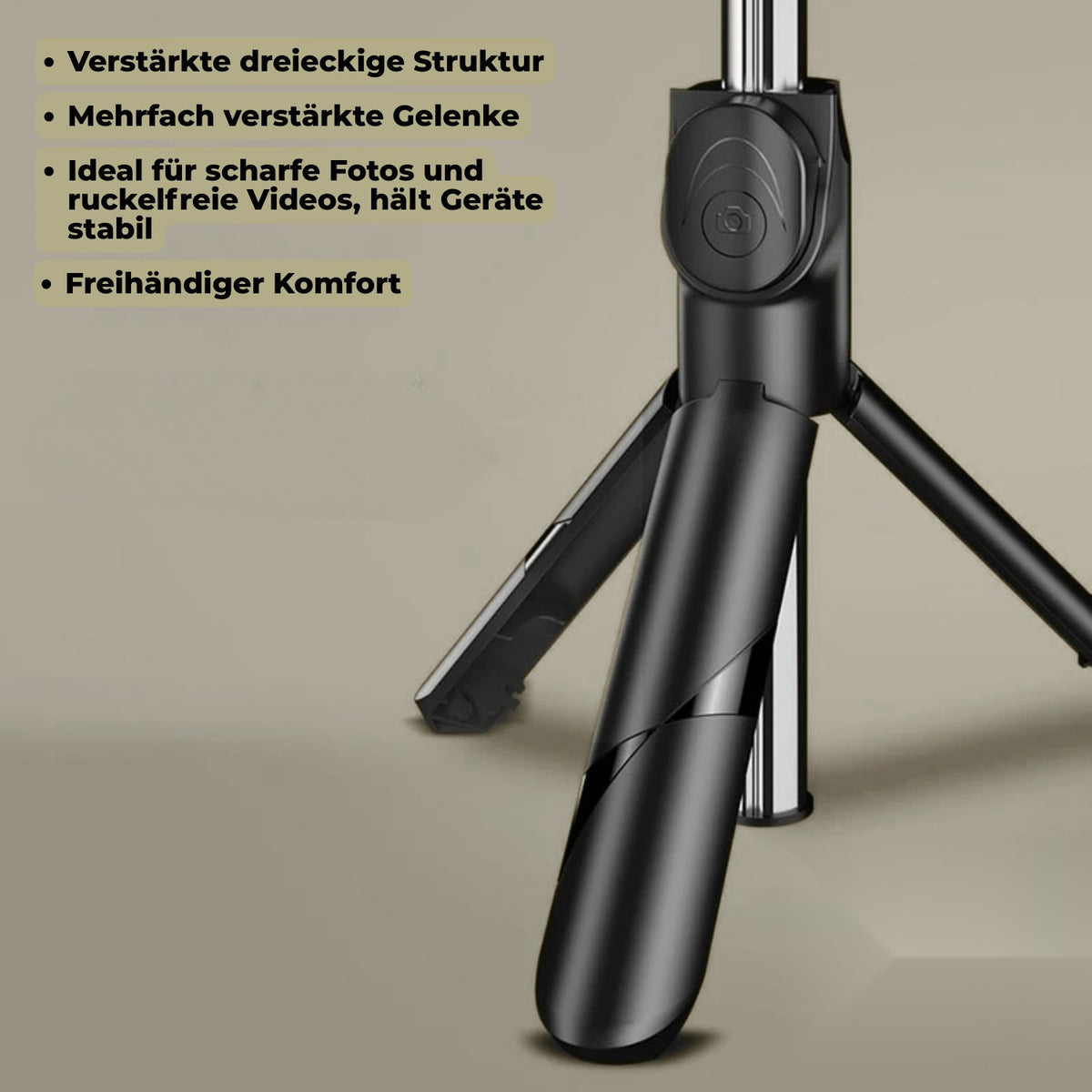 Selfie-Stick mit Stativ und Fernauslöser – zusammenklappbar