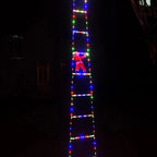 Gartenfigur mit Leiter – weihnachtlicher Aufsteller, zwei Farben – Bild 1