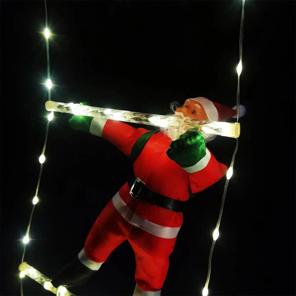 Gartenfigur mit Leiter – weihnachtlicher Aufsteller, zwei Farben – Bild 3