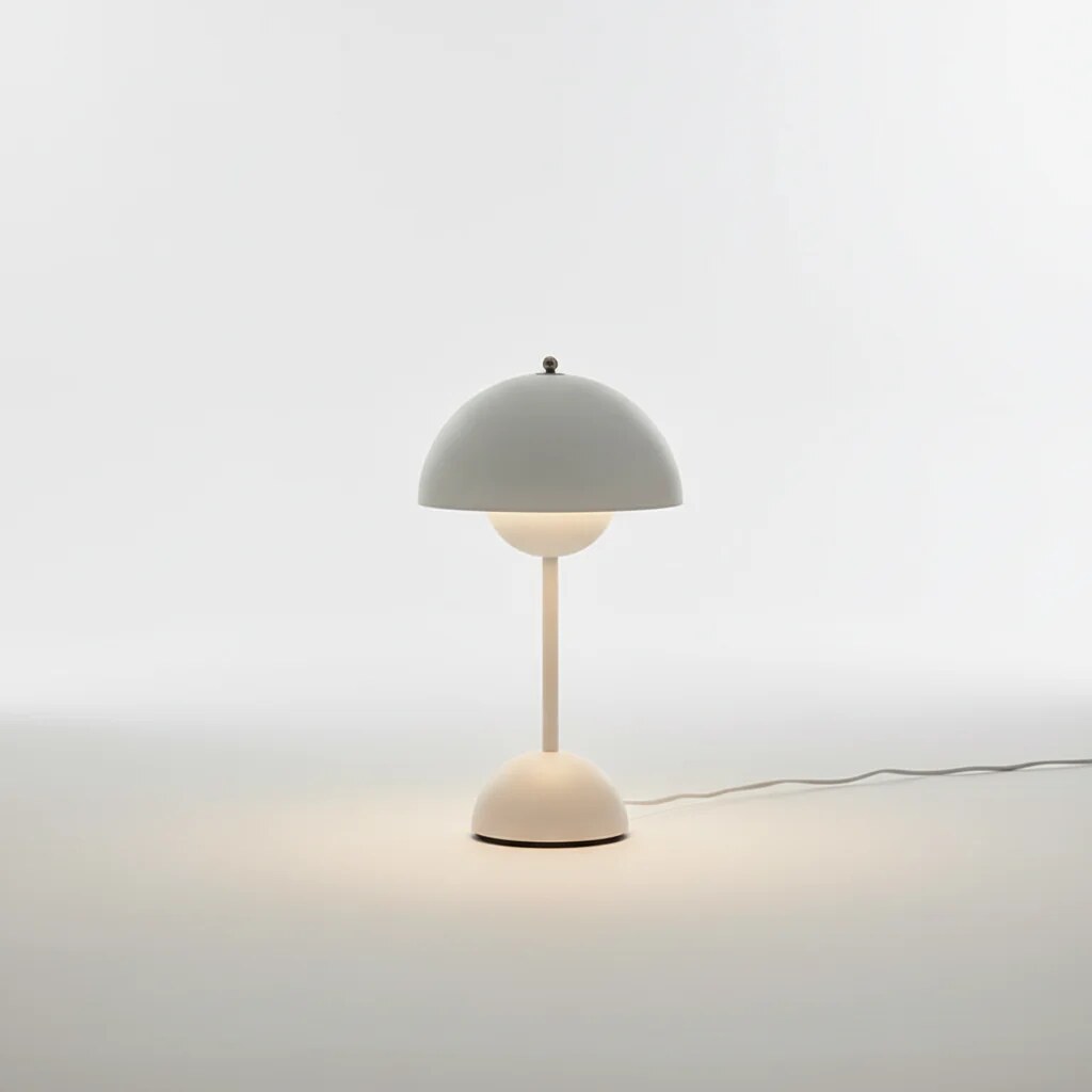 Kabellose Tischleuchte – dimmbar, Halbkugel-Design