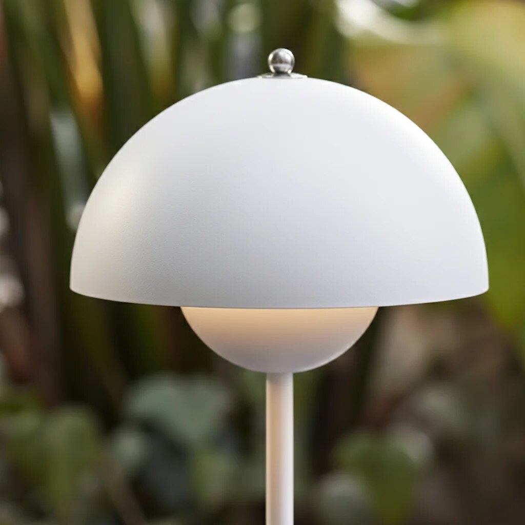 Kabellose Tischleuchte – dimmbar, Halbkugel-Design